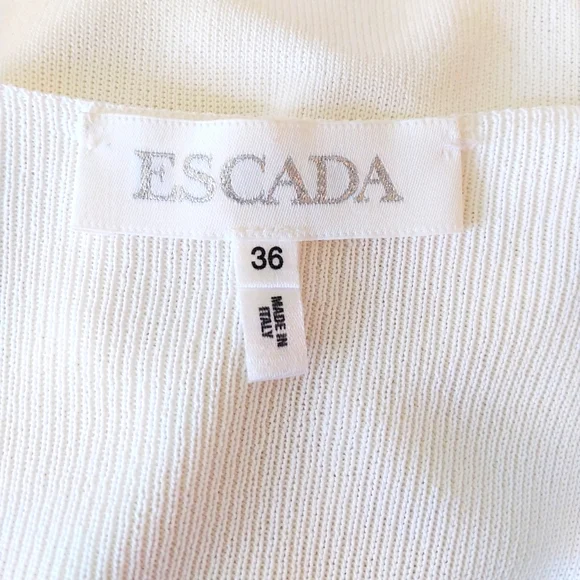 π«SOLDπ« ESCADA Italy Sleeveless Top Blouse White Italian size 36 - US: Small, 4 - Picture 7 of 10